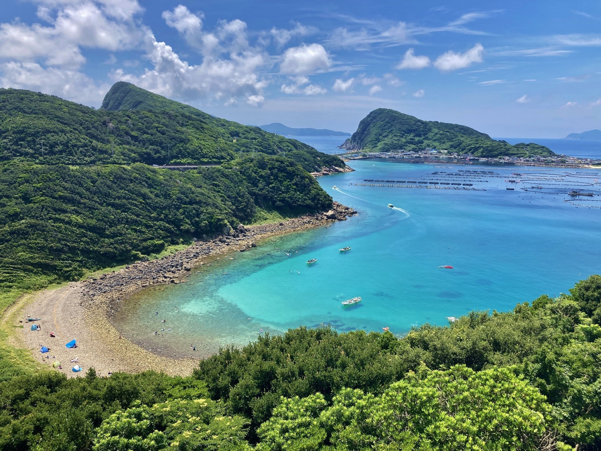 高知・柏島を竜ヶ浜上から望む